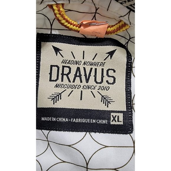 Dravus Men's White Button Up Short Sleeve Shirt Collared Geometric‎ Size XL - Picture 5 of 11